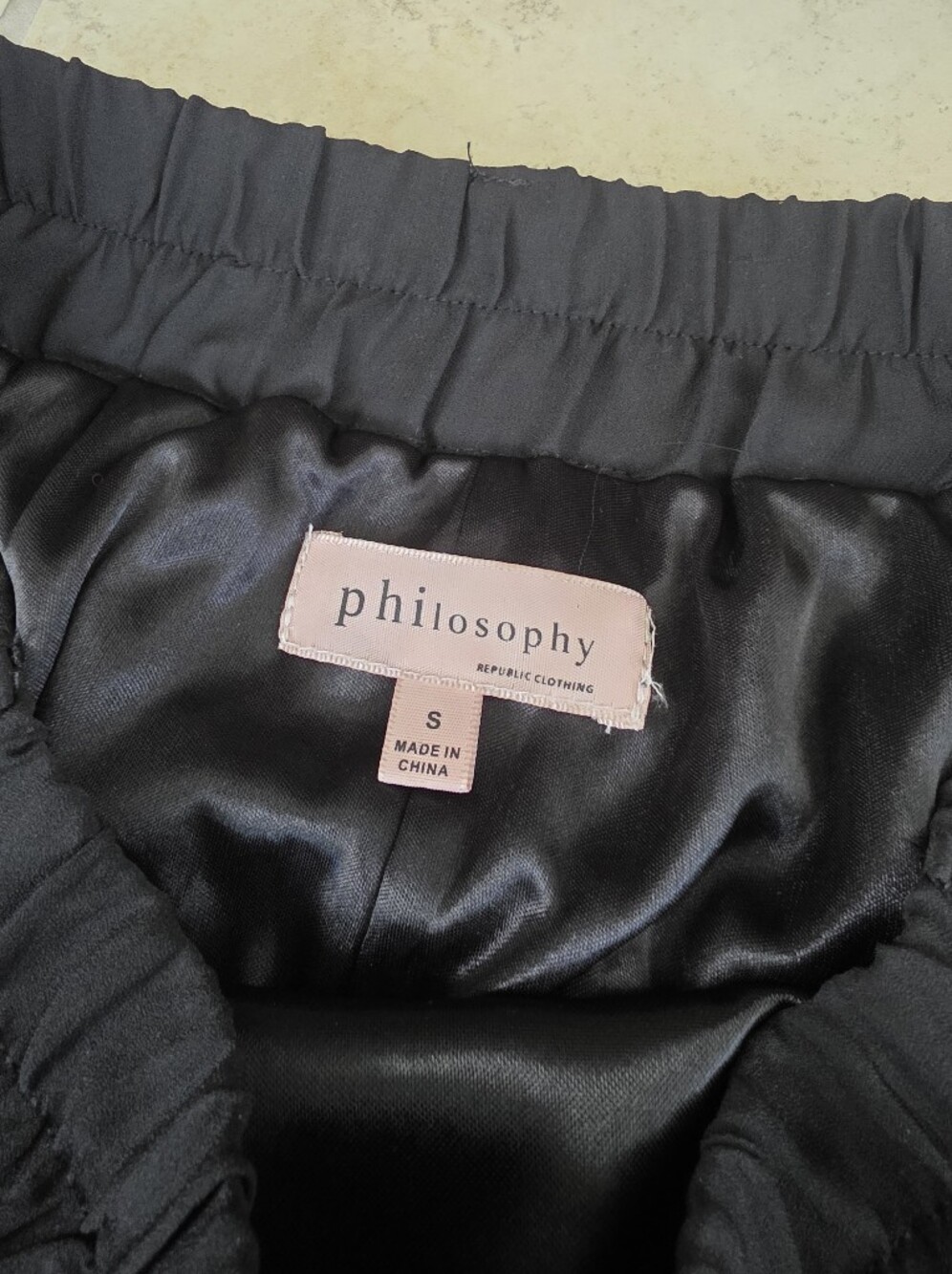 Philosophy Pleated Black Skirt